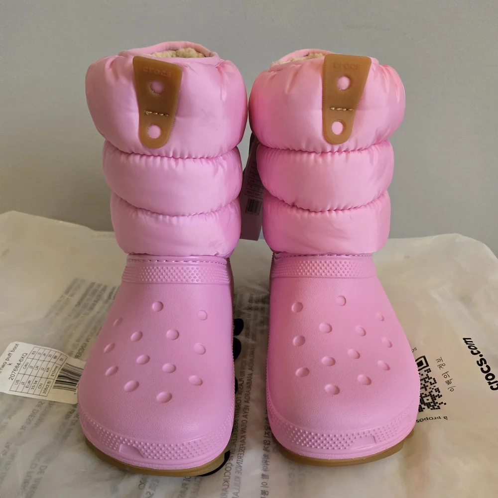 Crocs Pink Puffer Winter Boots